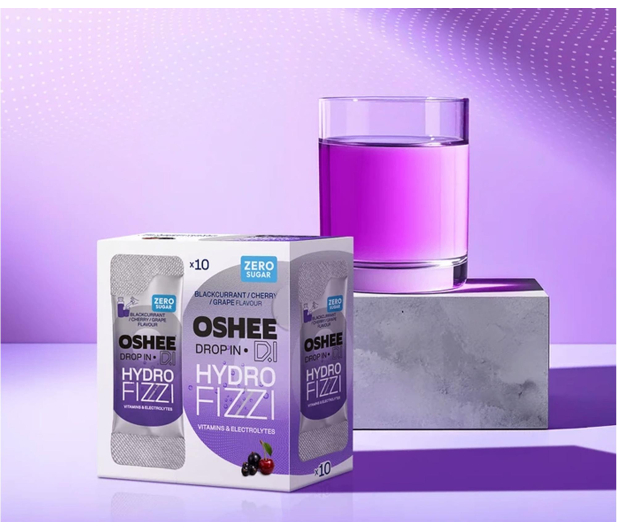OSHEE Proszek musujący DROP IN Hydrofizzi porzeczka-wiśnia-winogro - 1546755 - zdjęcie 3